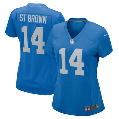 Women's Nike Amon-Ra St. Brown Blue Detroit Lions Player Game Jersey
