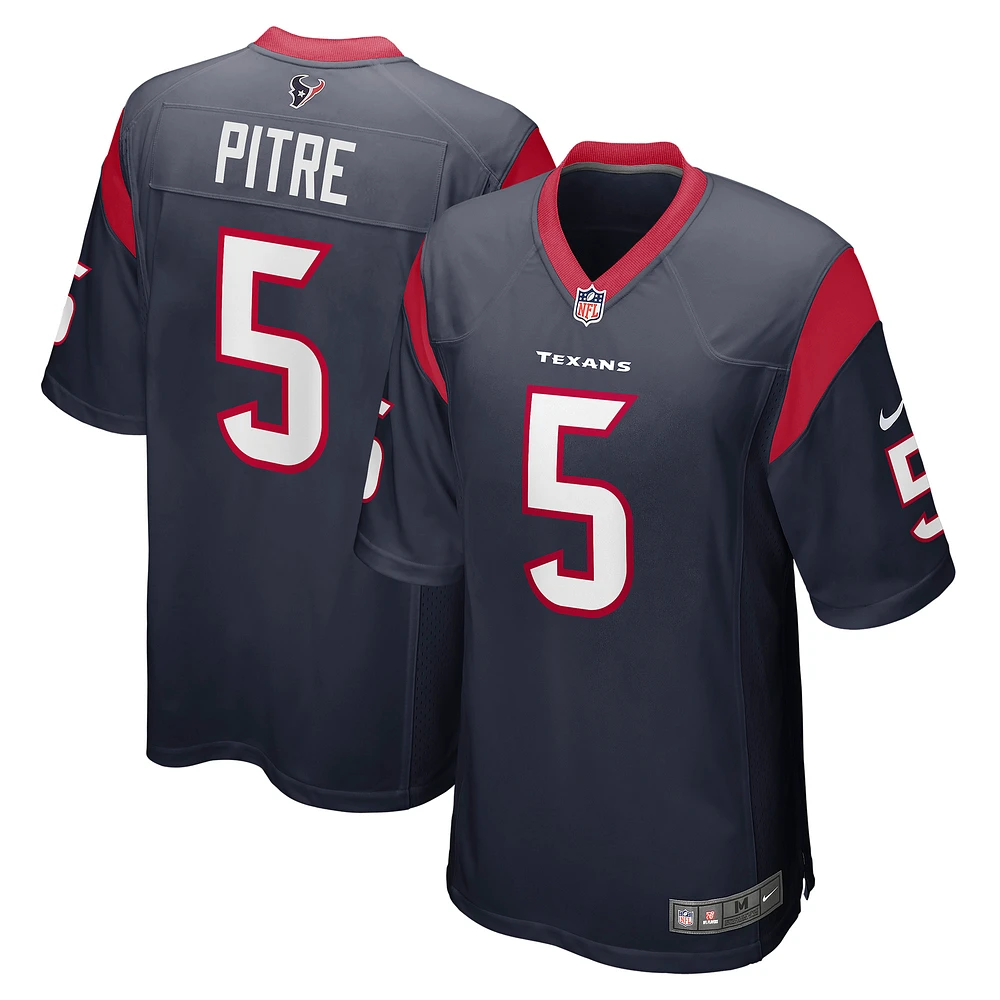 Men's Nike Jalen Pitre Navy Houston Texans Game Player Jersey