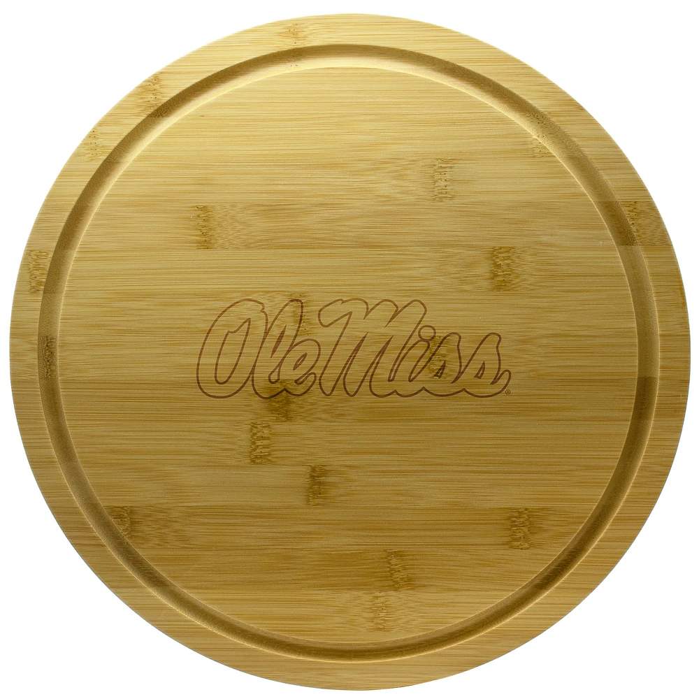 Ole Miss Rebels 13'' Rotating Bamboo Server