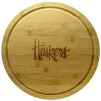 Nebraska Huskers 13'' Rotating Bamboo Server
