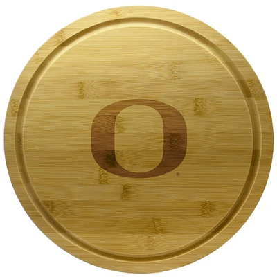 Oregon Ducks 13'' Rotating Bamboo Server