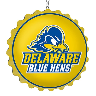 Gold Delaware Fightin' Blue Hens Bottle Cap Dangler