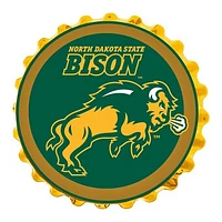 Green NDSU Bison Mascot Bottle Cap Wall Sign