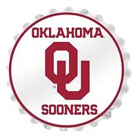 White Oklahoma Sooners Bottle Cap Wall Sign