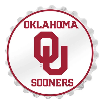 White Oklahoma Sooners Bottle Cap Wall Sign