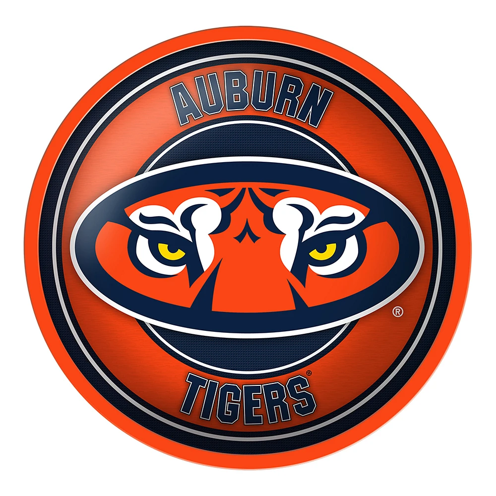 Orange Auburn Tigers Tiger Eyes Modern Disc Wall Sign