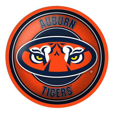 Orange Auburn Tigers Tiger Eyes Modern Disc Wall Sign
