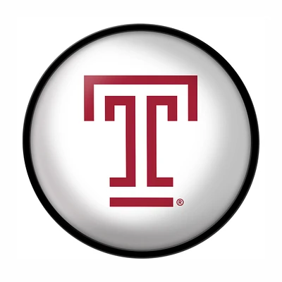 White Temple Owls Logo Modern Disc Wall Sign