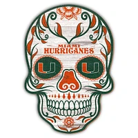 Miami Hurricanes 12'' Sugar Skull Sign