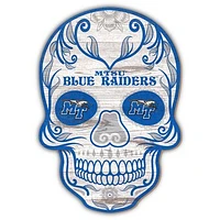 MTSU Blue Raiders 12'' Sugar Skull Sign