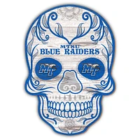 MTSU Blue Raiders 12'' Sugar Skull Sign