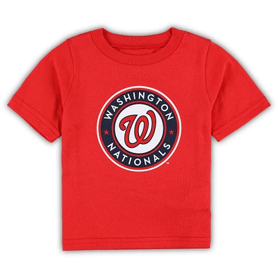 Infant Red Washington Nationals Team Crew Primary Logo T-Shirt