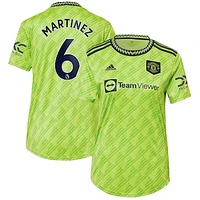 Women's adidas Lisandro Martínez Neon Green Manchester United 2022/23 Third Replica Player Jersey