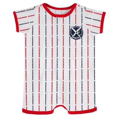 Newborn & Infant White Atlanta Braves Ball Hitter Romper