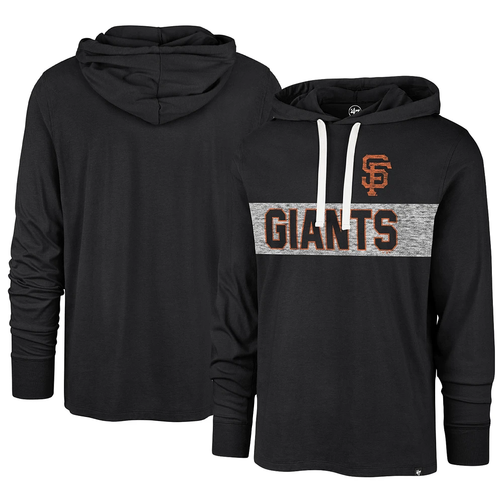 Men's '47 Black San Francisco Giants Field Franklin Pullover Hoodie