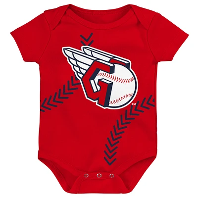 Newborn & Infant Red Cleveland Guardians Running Home Bodysuit