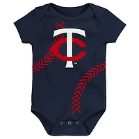 Newborn & Infant Navy Minnesota Twins Running Home Bodysuit