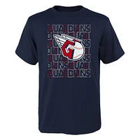 Youth Navy Cleveland Guardians Letterman T-Shirt