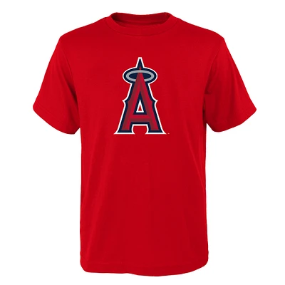 Youth Red Los Angeles Angels Logo Primary Team T-Shirt