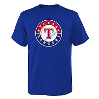 Youth Royal Texas Rangers Logo Primary Team T-Shirt