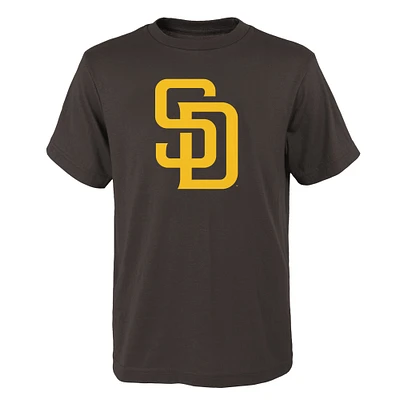 Youth Brown San Diego Padres Logo Primary Team T-Shirt