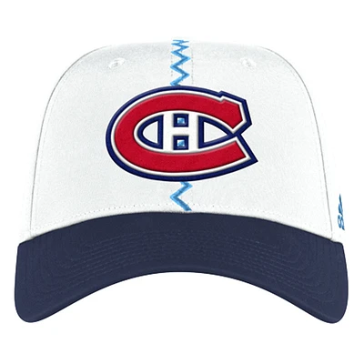 Men's adidas White Montreal Canadiens Reverse Retro 2.0 - Structured Flex Hat