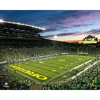 Oregon Ducks Unsigned Autzen Stadium Sunset Photograph