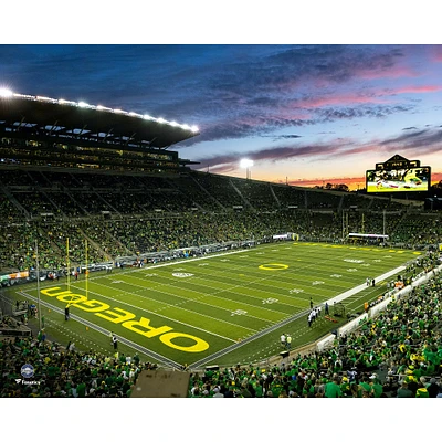 Oregon Ducks Unsigned Autzen Stadium Sunset Photograph