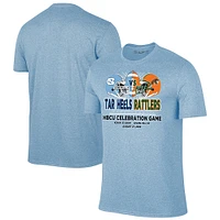 Men's Original Retro Brand Carolina Blue North Carolina Tar Heels vs. Florida A&M Rattlers 2022 HBCU Celebration Game T-Shirt