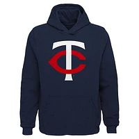 Youth Navy Minnesota Twins Team Primary Logo Pullover Hoodie