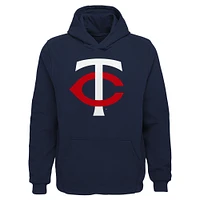 Youth Navy Minnesota Twins Team Primary Logo Pullover Hoodie