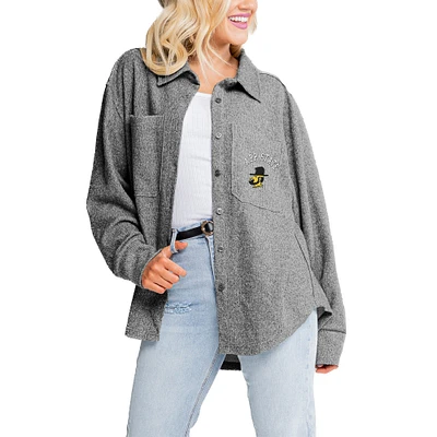Women's Gameday Couture Gray Appalachian State Mountaineers Switch It Up Button-Up Shacket