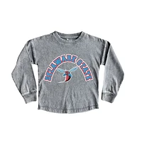 Girls Youth Gameday Couture Gray Delaware State Hornets Faded Wash Pullover Top