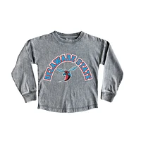 Girls Youth Gameday Couture Gray Delaware State Hornets Faded Wash Pullover Top