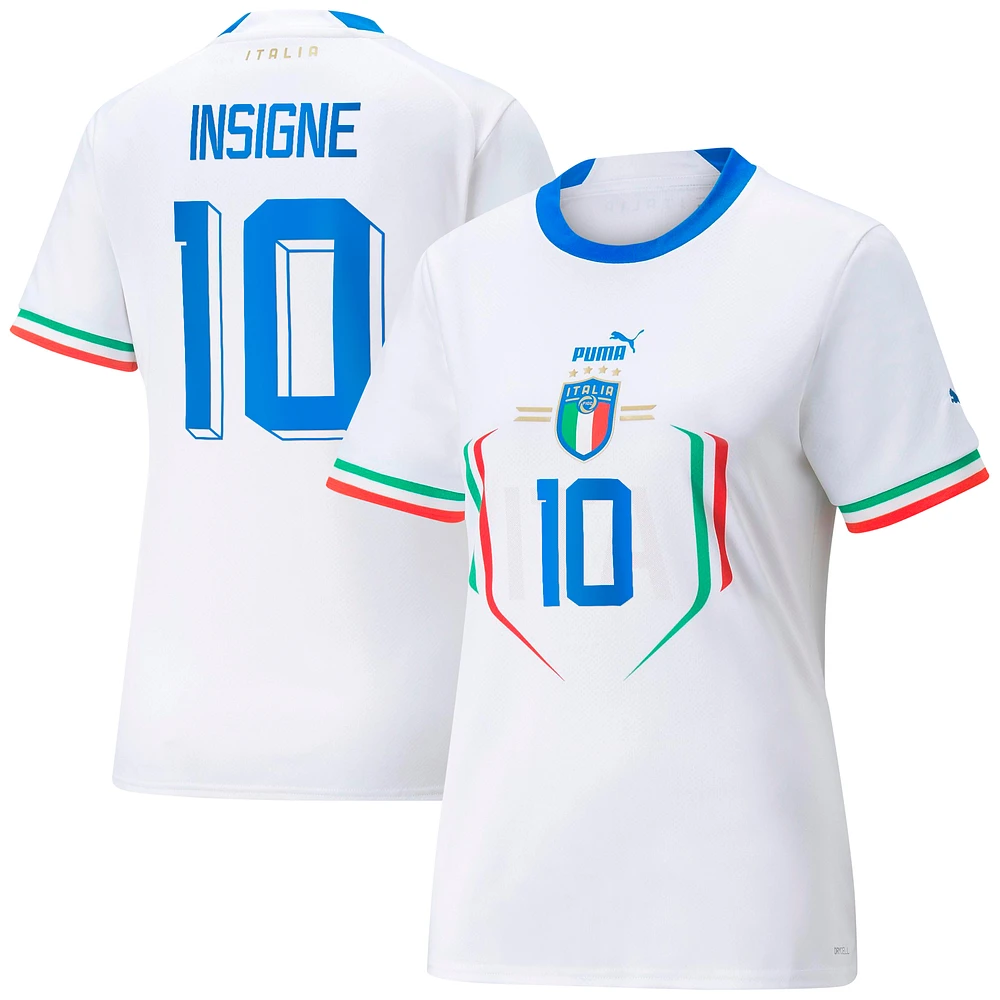 Women's Puma Lorenzo Insigne White Italy National Team 2022/23 Away Replica Player Jersey