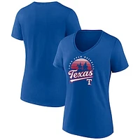 Women's Royal Texas Rangers One Champion V-Neck T-Shirt