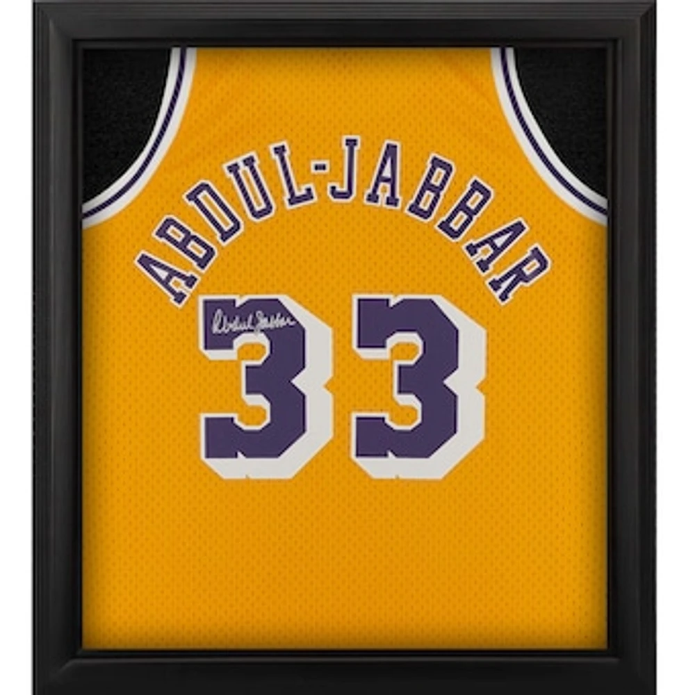 Kareem Abdul-Jabbar Los Angeles Lakers Autographed Framed Mitchell & Ness Gold 1984-85 Swingman Jersey Shadowbox