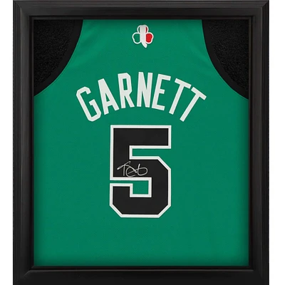 Kevin Garnett Kelly Green Boston Celtics Autographed Framed Mitchell & Ness 10/6/07 Italy Authentic Jersey Shadowbox