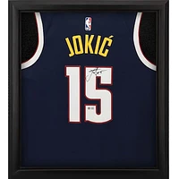 Nikola Jokic Navy Denver Nuggets Autographed Framed Nike Icon 2020-21 Swingman Jersey Shadowbox