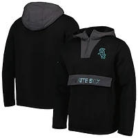 Men's Levelwear Black Chicago White Sox Ruckus Quarter-Zip Hoodie