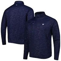 Men's Peter Millar Navy Fanatics Corporate Forge Camo Quarter-Zip Top