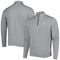 Men's Peter Millar Fanatics Corporate Perth Mini Stripe Performance Quarter-Zip Top