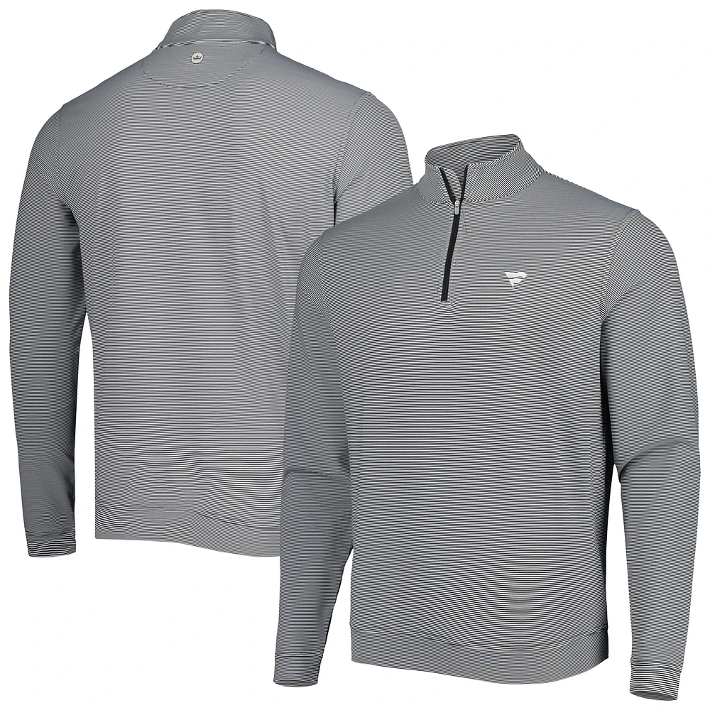 Men's Peter Millar Fanatics Corporate Perth Mini Stripe Performance Quarter-Zip Top