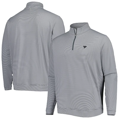 Men's Peter Millar Fanatics Corporate Perth Mini Stripe Performance Quarter-Zip Top