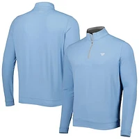 Men's Peter Millar Light Blue Fanatics Corporate Perth Quarter-Zip Top