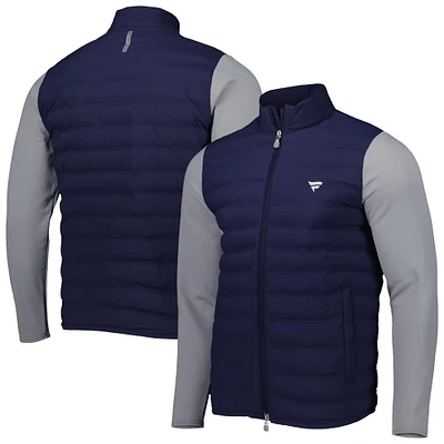 Men's Peter Millar Navy Fanatics Corporate Stitchless Baffle Hybrid Full-Zip Jacket