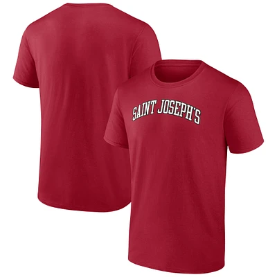 Men's Cardinal Saint Joseph's Hawks Team Name T-Shirt