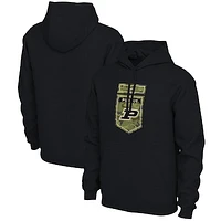 Men's Nike Black Purdue Boilermakers Veterans Camo Pullover Hoodie