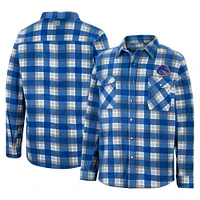 Men's Colosseum Royal/White Boise State Broncos Ellis Plaid Full-Snap Shirt Jacket