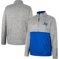 Men's Colosseum Gray Air Force Falcons John Half-Zip Jacket